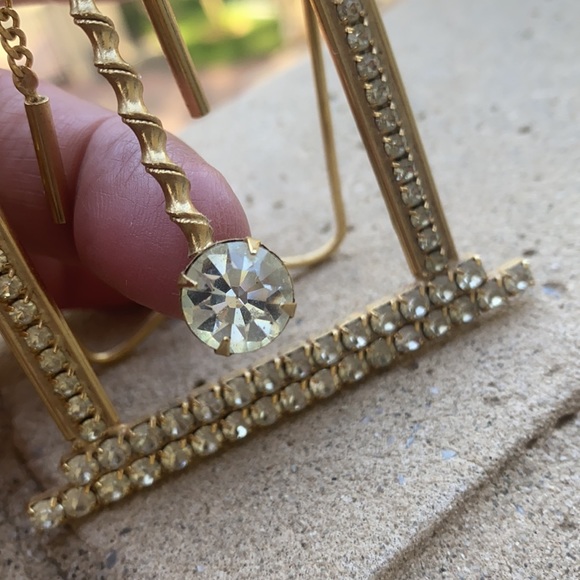 Vintage Crystal Clock Rose standing jewelry vintage crystals ladies - Picture 5 of 10